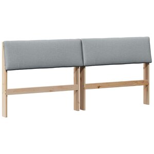 vidaXL Tête de lit capitonnée Gris clair 200 cm Pin massif