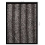 Vidaxl paillasson rayé beige 40x60 cm