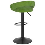Vidaxl tabouret de bar vert clair velours