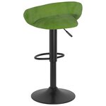 vidaXL Tabouret de bar Vert clair Velours