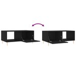 vidaXL Table basse noir 90x50x40 cm bois d'ingénierie