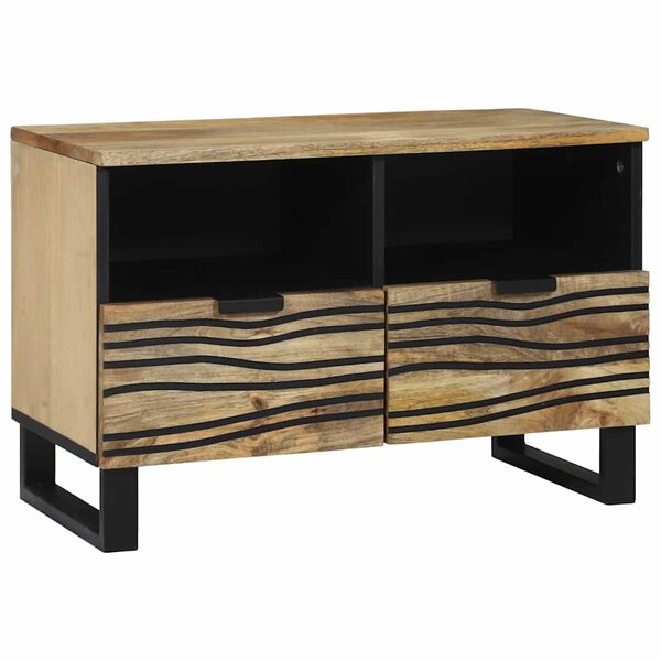 vidaXL Meuble TV Marron 70 x 33 x 46 cm bois de manguier massif