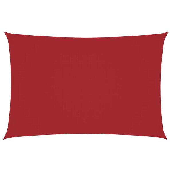 vidaXL Voile de parasol tissu oxford rectangulaire 2x4 m rouge