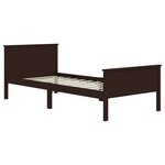 vidaXL Cadre de lit sans matelas marron foncé pin massif 100x200 cm