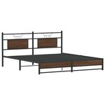 vidaXL Cadre de lit sans matelas chêne marron 160x200 cm