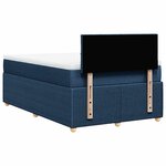 vidaXL Sommier à lattes de lit avec matelas Bleu 120x200 cm Tissu