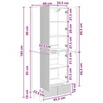 vidaXL Ensemble de Meubles 2 Pièces Chêne fumé 66 x 34 5 x 95 cm