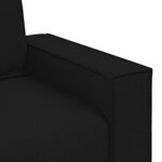 vidaXL Canapé 2 places Noir 120 cm Tissu