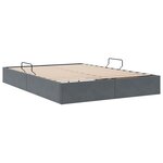 vidaXL Lit de Rangement avec stockage Gris foncé 135 x 190 cm Velours