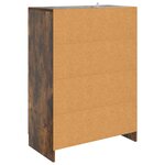 vidaXL Buffet Chêne fumé 66 x 34 5 x 92 cm Bois d'ingénierie