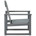 vidaXL Chaises de jardin 2 Pièces Gris Bois d'acacia solide