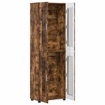 vidaXL Haut Armoire avec étagère FLORIN Chêne fumé 60 x 35 x 182 cm