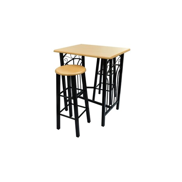 vidaXL Ensemble de table à dîner Bois brun roux avec noir Acier