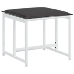 vidaXL Ensemble à manger de jardin avec coussins 15Pièces blanc textilène