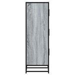 vidaXL Buffet haut sonoma gris 35 5x35x106 5 cm bois ingénierie métal