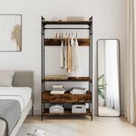 VidaXL Armoire à tiroirs chêne fumé 89x39x184 5 cm bois d'ingénierie