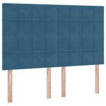 vidaXL Lit avec rangement et matelas Bleu foncé 140 x 200 cm Velours