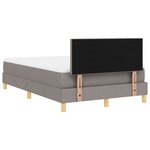 vidaXL Lit à ressorts avec matelas Taupe 120 x 200 cm tissu