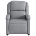 vidaXL Fauteuil de massage inclinable Gris clair Tissu