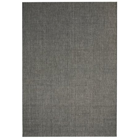 Vidaxl tapis d'extérieur/d'intérieur aspect sisal 140x200cm gris foncé