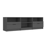 vidaXL Meuble TV noir 150x33 5x45 cm bois d'ingénierie