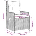 vidaXL Ensemble de salle à manger de jardin 7 pièces en poly rotin noir