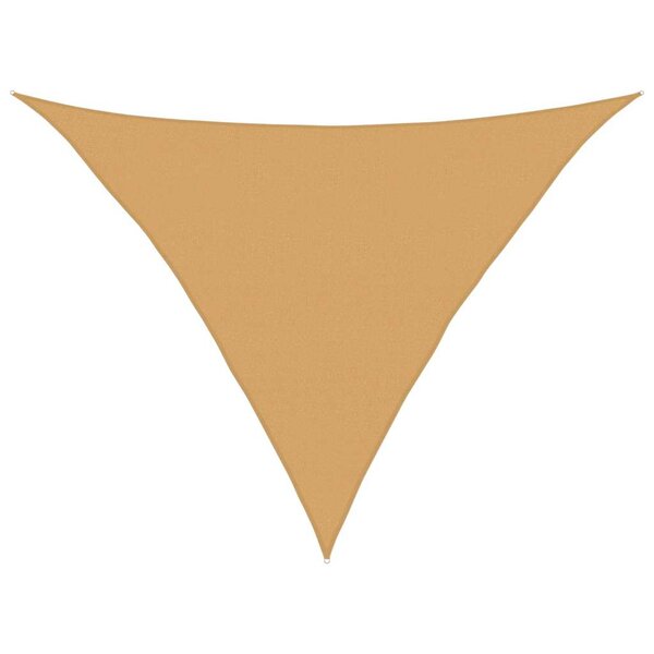vidaXL Voile d'ombrage 160 g/m² triangulaire sable 5x5x6 m PEHD