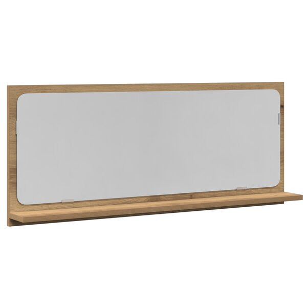 Miroir de salle de bain vidaXL en chêne artisanal 90x10 5x37 cm en bois d'ingénierie