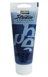 Peinture studio acrylique tube bleu/noir iridescent 100 ml pébéo