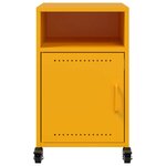 vidaXL Tables de chevet 2 Pièces jaune moutarde 36x39x59 cm acier