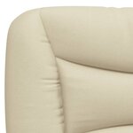 vidaXL Cadre de lit avec tête de lit Crème 80x200 cm Tissu