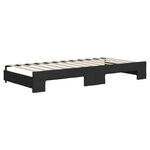 vidaXL Lit de jour avec gigogne sans matelas noir 90x200 cm