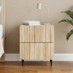 vidaXL Cabinet de chevet avec tiroir Chêne Sonoma 43 x 34 5 x 49 5 cm