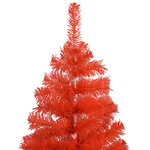 vidaXL Arbre de Noël artificiel pré-éclairé et boules rouge 150 cm PVC