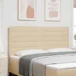 vidaXL Tête de lit Lignes Élégantes Crème 180 cm Tissu