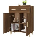 vidaXL Buffet Chêne marron 69 5x34x89 cm Bois d'ingénierie