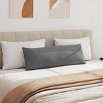 vidaXL Coussins de canapé 2 pc tissu Gris foncé 120 x 40 cm