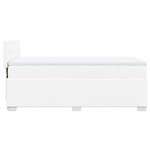 vidaXL Sommier à lattes de lit avec matelas Blanc 90x190 cm Similicuir