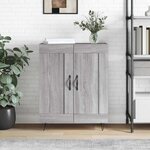 vidaXL Buffet sonoma gris 69 5x34x90 cm bois d'ingénierie