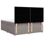 vidaXL Sommier à lattes de lit avec matelas Taupe 180x200 cm Tissu