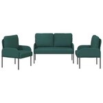 vidaXL Ensembles de canapés 3 Pièces Vert foncé 115 x 56 x 80 cm