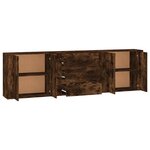 vidaXL Buffets 3 Pièces Chêne fumé Bois d'ingénierie