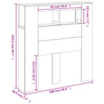 vidaXL Tête de lit à LED chêne fumé 100x18 5x103 5cm bois d'ingénierie