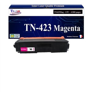 T3AZUR - Toner compatible avec Brother TN421  TN423 Magenta pour Brother HL-L8260CDW  HL-L8360CDW