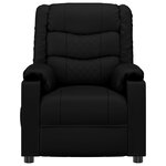 vidaXL Fauteuil inclinable Noir Similicuir
