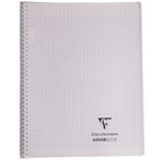 Cahier protège-cahier Koverbook Piqué Polypro 24x32 cm 160 P Seyes Coloris Aléatoire CLAIREFONTAINE