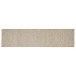 vidaXL Tapis de surface Rectangulaire Naturel et Blanc 60 x 400 cm