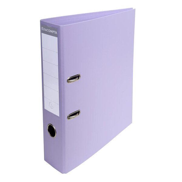 Classeur À Levier Pvc A4 Dos De 70mm. - Lilas - X 10 - Exacompta