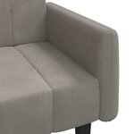vidaXL Canapé-lit à 2 places gris clair velours