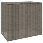 vidaXL Boîte de poubelle 2 Pièces Gris 65 x 80 x 115 cm Polyéthylène